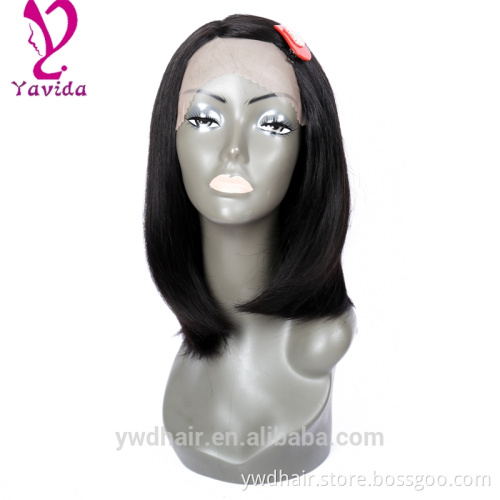 7A Full Lace Wig With Baby Hair Peruvian Straight Hair short wigs For Black Women Lace Frontals With Baby hair Hot sale bob wigs